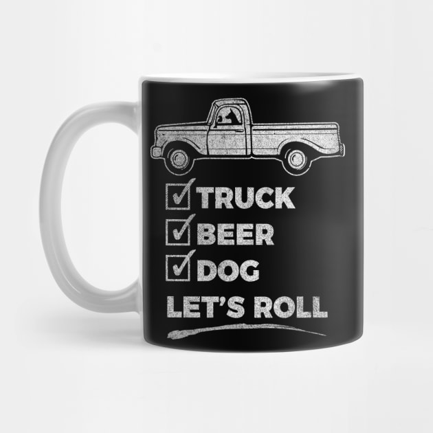 Funny - Truck, Dog, Beer Checklist - Novelty graphic 2 by Vector Deluxe